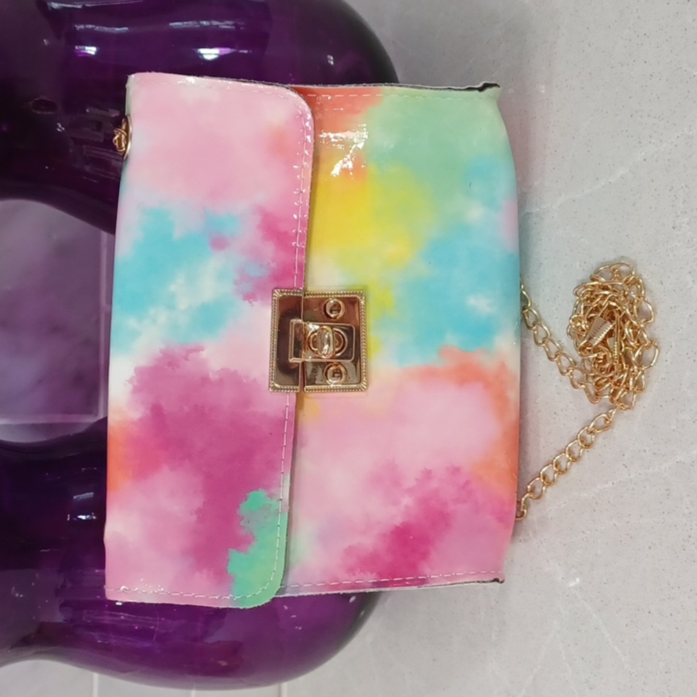 FREE With any purchase, just bundle, NWOT Tie dye colorful purse